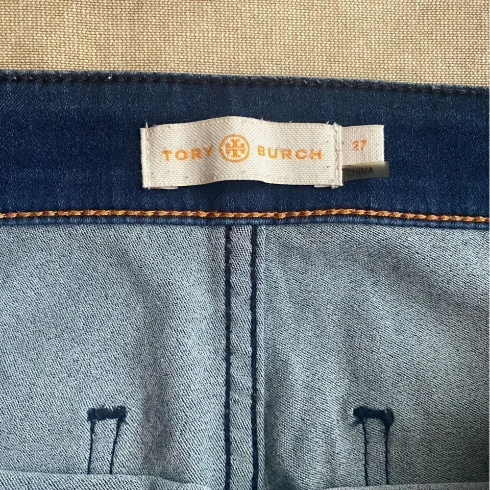Tory Burch women's blue denim pants size 27